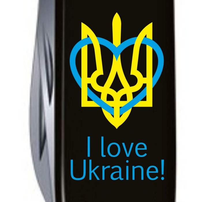 Складаний ніж Victorinox SPARTAN UKRAINE Тризуб із серцем + I love Ukraine 1.3603.3_T1310u 