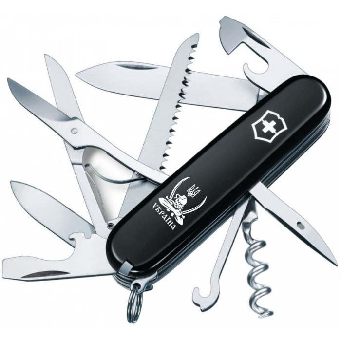 Складаний ніж Victorinox HUNTSMAN UKRAINE Козак з шаблями білий 1.3713.3_T1110u 