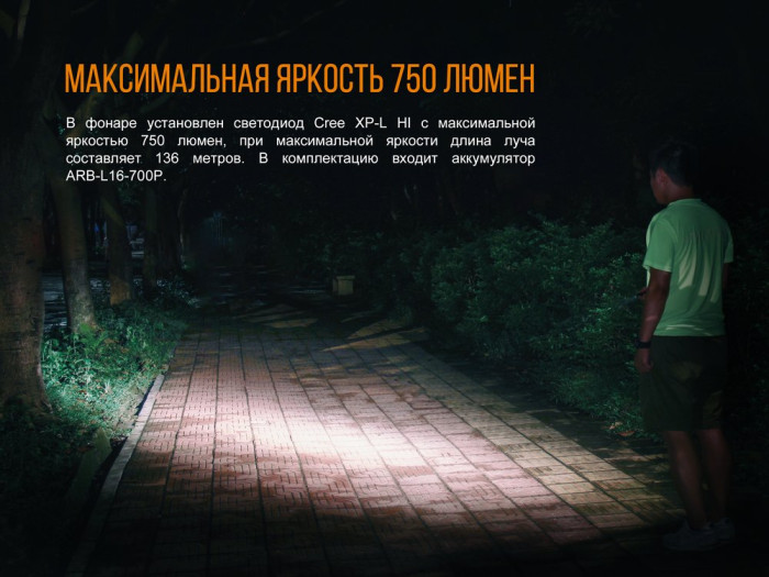 Ліхтар Fenix E18R Cree XP-L HI 