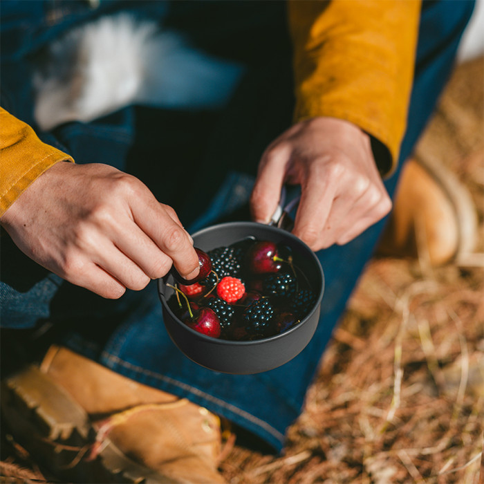 Набір посуду (2 каструлі, 2 кришки) Naturehike NH18T018-G, алюміній 