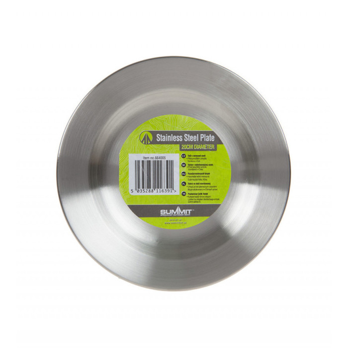 Тарілка Summit Stainless Steel Plate сталь 20 см 