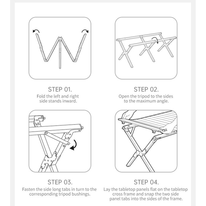Складаний стіл Naturehike Star Jane T01 CNK2550JJ018, 89х60 см, вуглецева сталь, чорний 