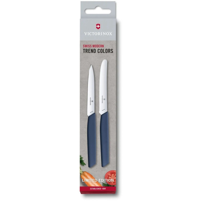 Набір кухонний Swiss Modern Paring Set 2шт з син. ручками (2 ножі) Marine (Lim.Ed. 2022) 