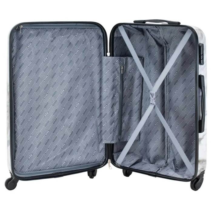 Валіза Semi Line 24" (M) White Marble (T5731-2) 