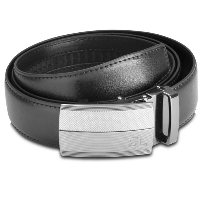 Ремінь чоловічий шкіряний Semi Line Black (P8235-0 M) 
