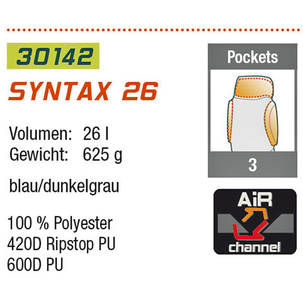 Рюкзак High Peak Syntax 26 (синій /сірий) 