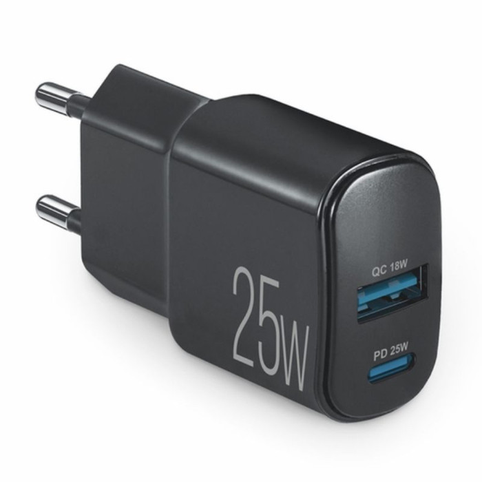Мережевий зарядний пристрій Brevia ePower PD25W USB-C+USB-A 