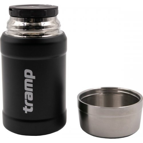 Термос Tramp з широким горлом 800 мл в чохлі-чорний 