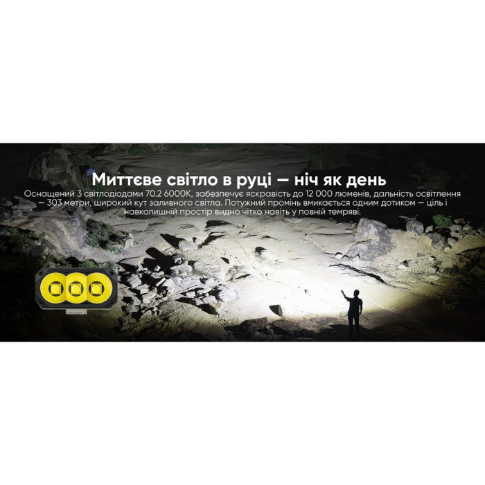 Ліхтар Wuben X1, чорний 