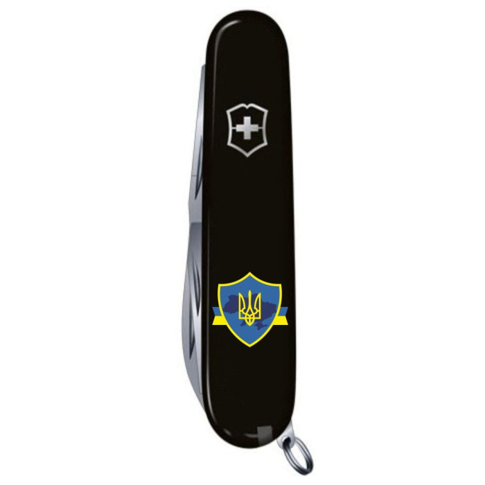 Складаний ніж Victorinox SPARTAN UKRAINE Тризуб на щиті зі стрічкою 1.3603.3_T1070u 