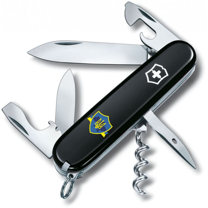 Складаний ніж Victorinox SPARTAN UKRAINE Тризуб на щиті зі стрічкою 1.3603.3_T1070u 