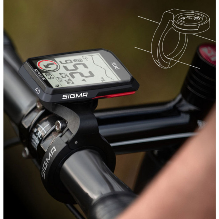 Велокомп'ютер Sigma Sport ROX 4.0 Black HR Set 