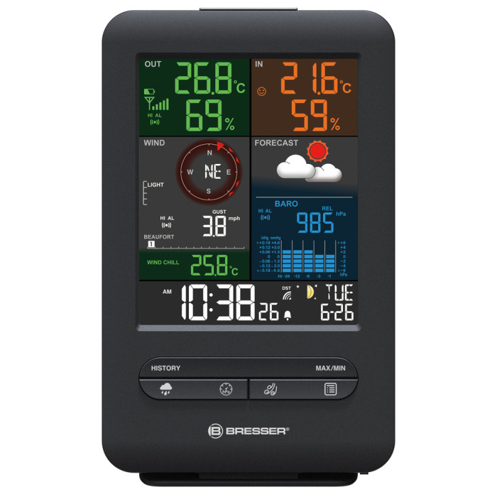 Метеостанція Bresser Weather Center 5-in-1 Beaufort (7002525/12904) (930212)