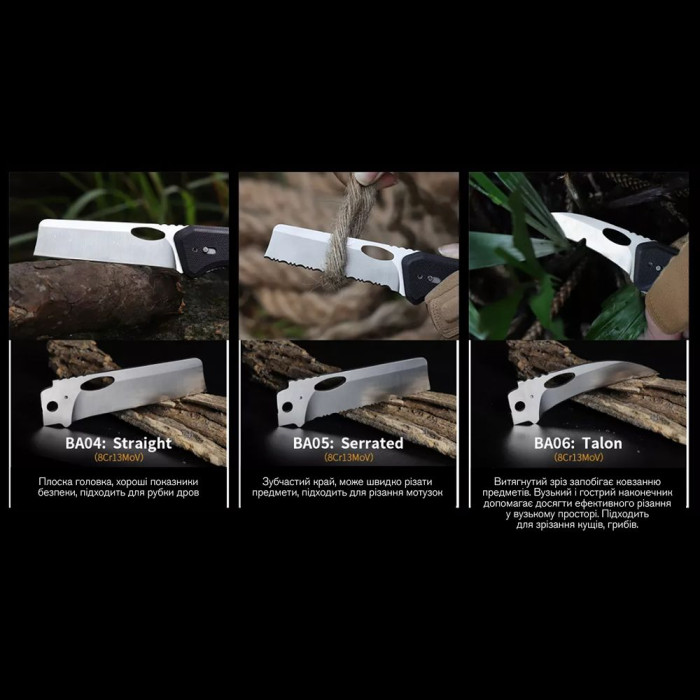 Ніж складний Roxon S502U, чорний 