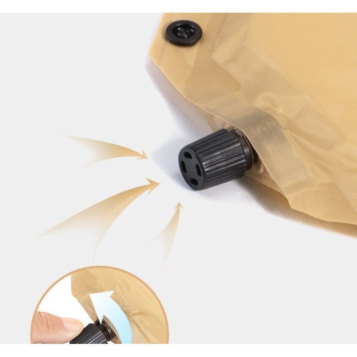 Килимок самонадувний одномісний з подушкою Naturehike CNH22DZ012, 30мм, жовтий 