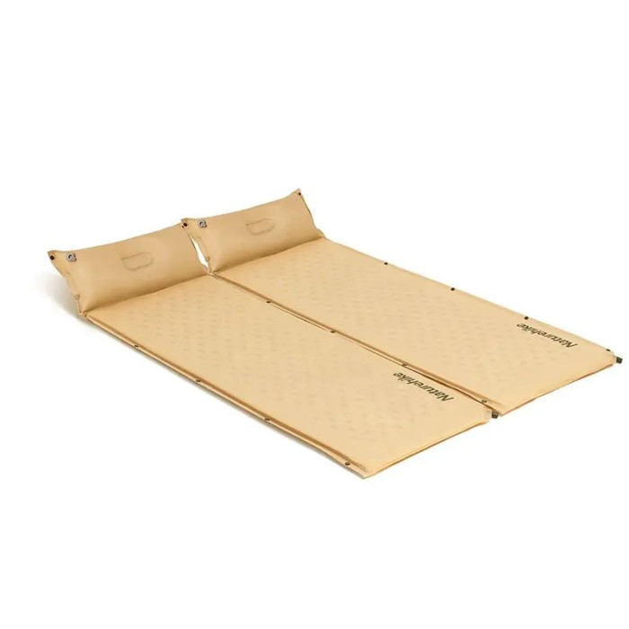 Килимок самонадувний одномісний з подушкою Naturehike CNH22DZ012, 30мм, жовтий 