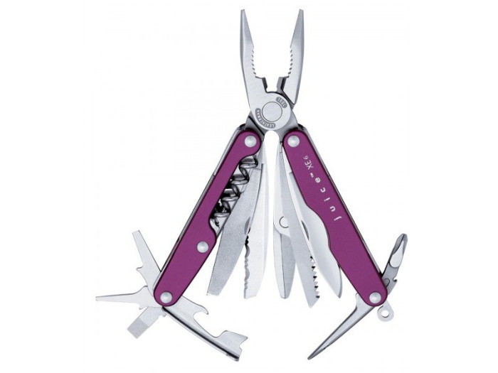 Мультитул Leatherman Juice XE6 (Фіолетовий. Шкіряний чохол, подарункова коробка) 