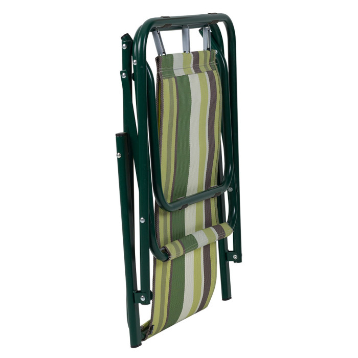 Складаний стілець Vitan дачний, d 18 мм (текстилен зелена смуга) 