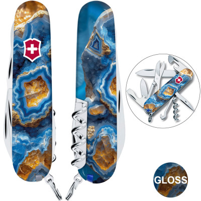 Складаний ніж Victorinox CLIMBER DESIGN Блакитний агат