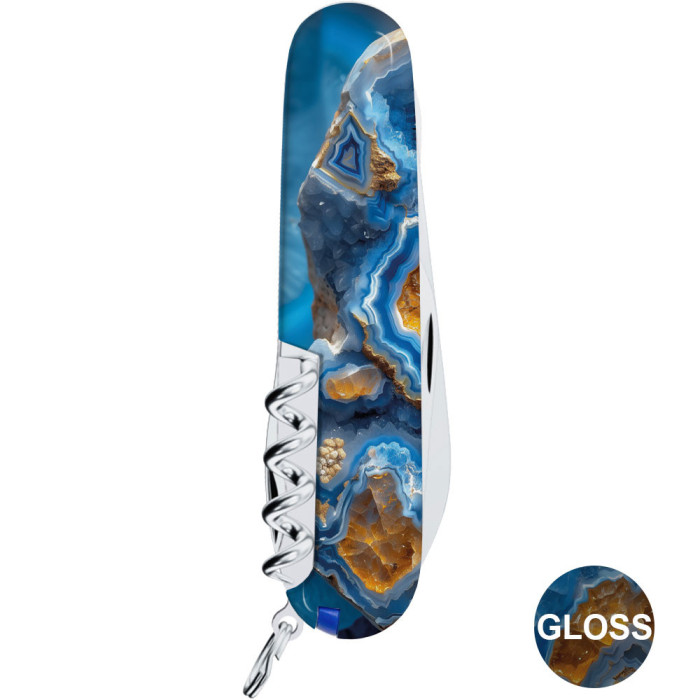 Складаний ніж Victorinox CLIMBER DESIGN Блакитний агат 