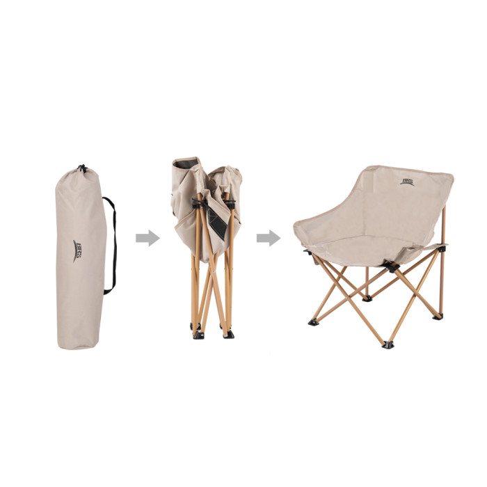Складний стілець BRS-Y01B, бежевий 