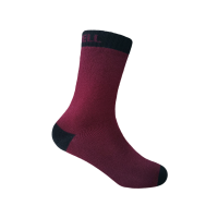 Водонепроникні шкарпетки дитячі Dexshell Ultra Thin Children Sock, бордовий /чорний, S