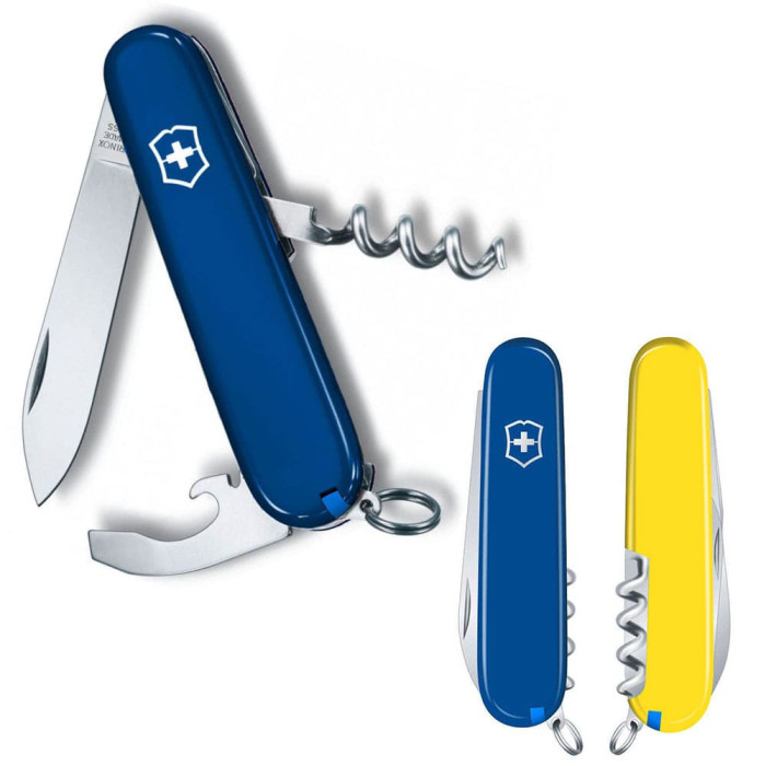 Ніж Victorinox Waiter Ukraine 84мм/9функ/син-жовт 