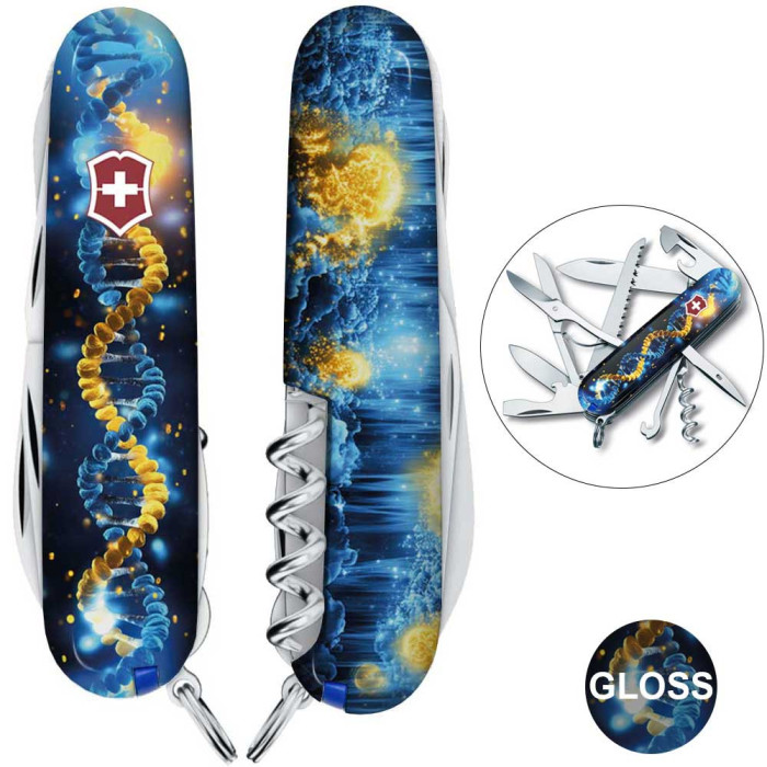 Складаний ніж Victorinox HUNTSMAN UKRAINE ДНК Українця 1.3713.3.T3270pw 