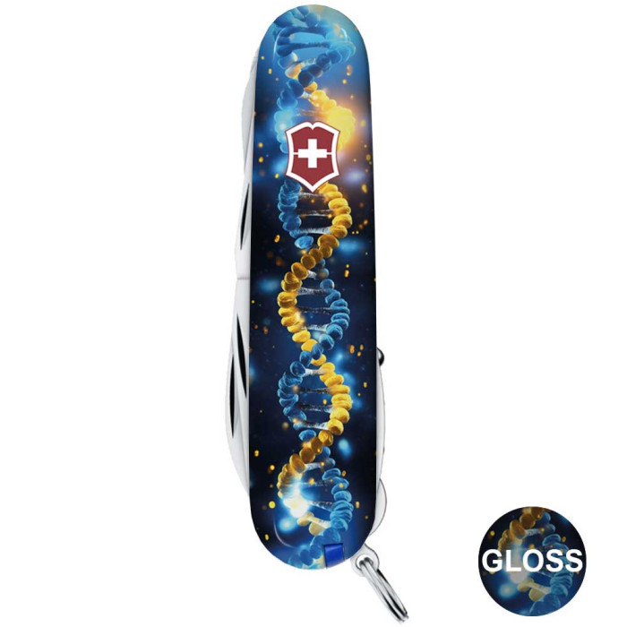 Складаний ніж Victorinox HUNTSMAN UKRAINE ДНК Українця 1.3713.3.T3270pw 