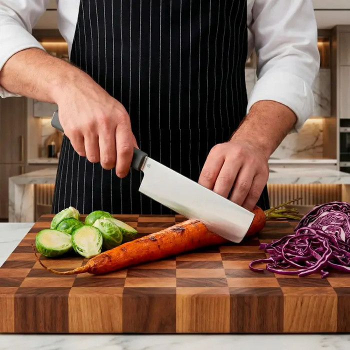 Ніж кухонний Butterfork Nakiri AR-RPM9 ABS Dark Grey 