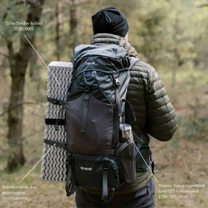 Рюкзак Tramp Trek 40 UTRP-057-grey 