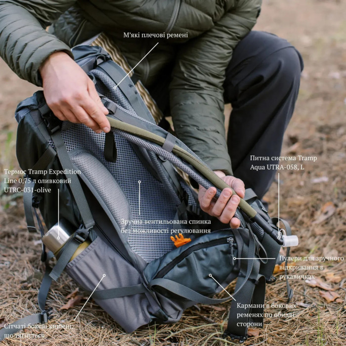Рюкзак Tramp Trek 40 UTRP-057-grey 