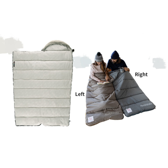 Спальний мішок з капюшоном із звичайним мішком для зберігання Naturehike M180 CNK2350WS023 лівий, світло-зелений 