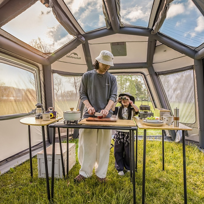 Намет восьмимісний надувний Naturehike Gen Air FL CNK2550WS046, світло-сірий