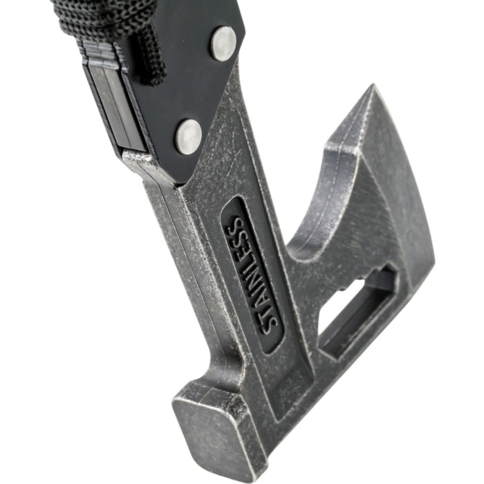 Сокирка туристична UAD з нержавіючої сталі Чорна 