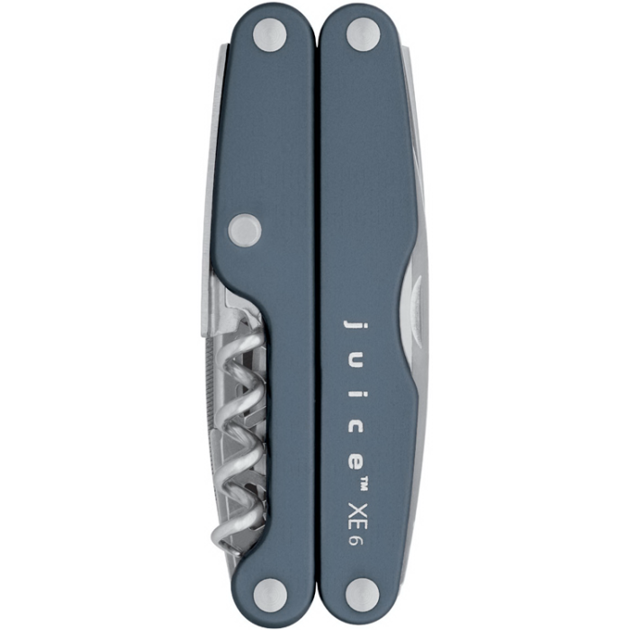 Мультитул Leatherman Juice XE6 (Сірий. Шкіряний чохол, подарункова коробка) 