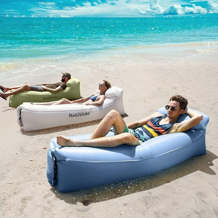 Ламзак з підголовником Naturehike NH20FCD06, блакитний 