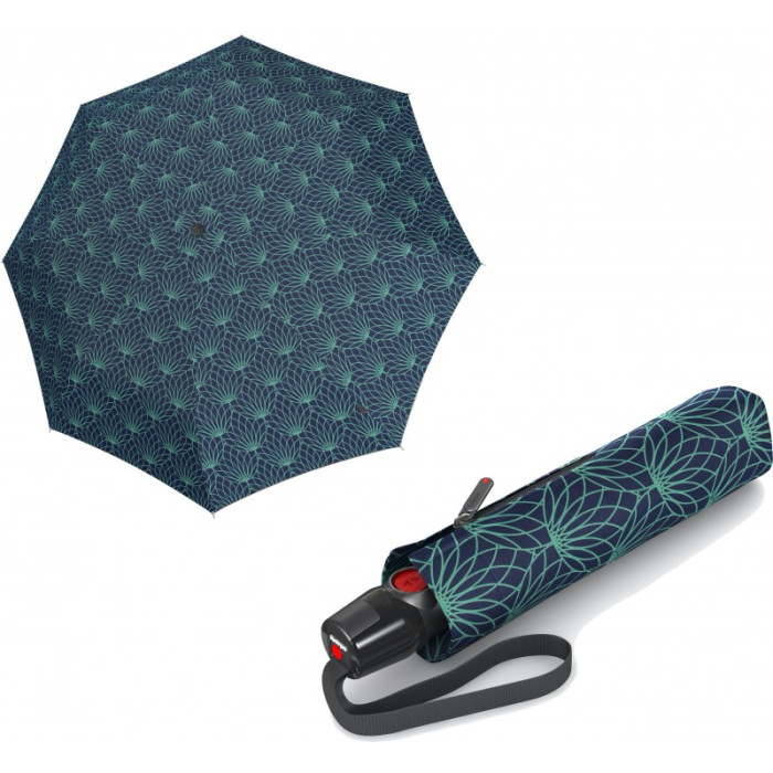 Парасолька Knirps T. 200 Renature Green Ecorepel UV Protection Авто /складаний /8спіц /D99x28см 