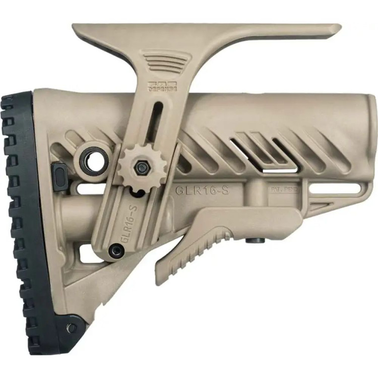 Приклад FAB Defense GLR-16 CP з регульованою щокою для AR15/M16. Tan 