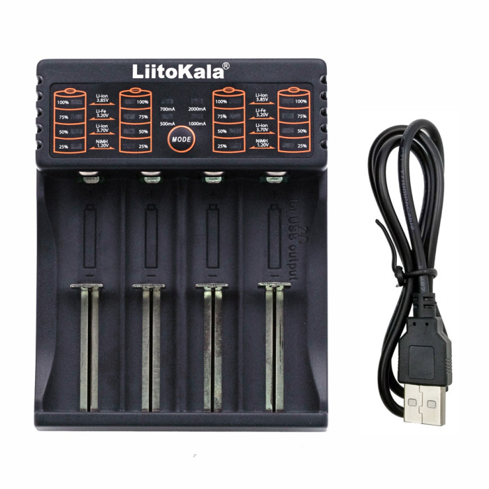 Зарядний пристрій Liitokala Lii-402, Ni-Mh/Li-ion/Li-Fe /LiFePO4, USB, Powerbank 