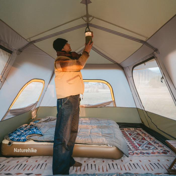 Намет восьмимісний Naturehike Cape 13.1 CNK2450WS050 з швидким розкриттям, сіро-коричневий 