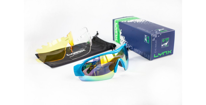 Окуляри Lynx Detroit Palmira блискучий металевий синій /помаранчевий 