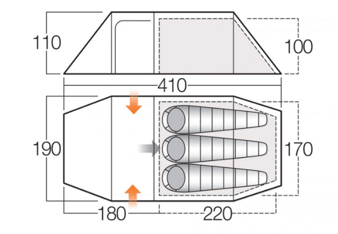 Намет Vango Scafell 300 + Pamir Green 