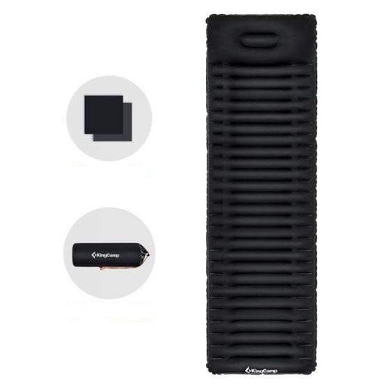 Надувний килимок KingCamp DELUEX COMFORT (KM1904) BLACK 
