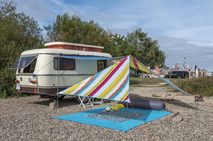 Тент High Peak вигнутий карибський полотно AO Stripe Lime Punch (50008) 