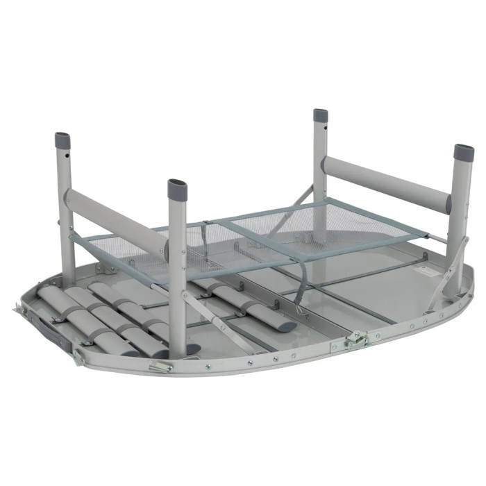 Стіл Bo-Camp Premium Oval 100x70 cm Grey (1404424) 