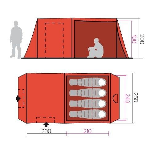 Палатка Hannah Barrack 4 capulet olive 