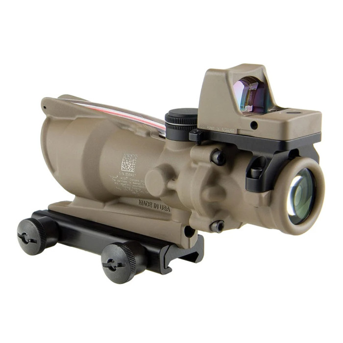Комплект Trijicon приціл оптичний ACOG 4x32 BAC і приціл коліматорний RMR 3.25 МОА FDE 