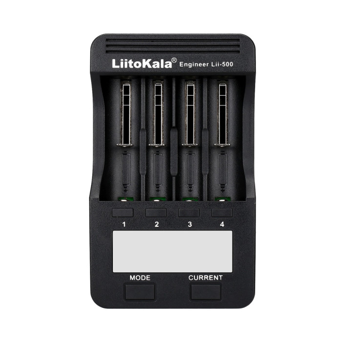 Зарядний пристрій Liitokala Lii-500, 4 канала, Ni-Mh/Li-ion, 220V/12V, Powerbank, Test, LCD, Box