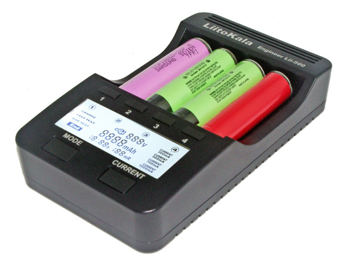 Зарядний пристрій Liitokala Lii-500, 4 канали, Ni-Mh/Li-ion, 220v/12v, Powerbank, Test 